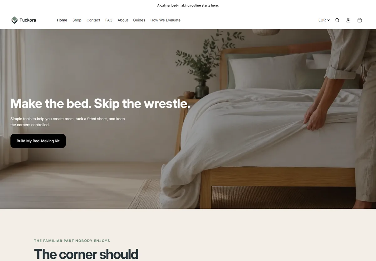 Tuckora Home Shopify storefront