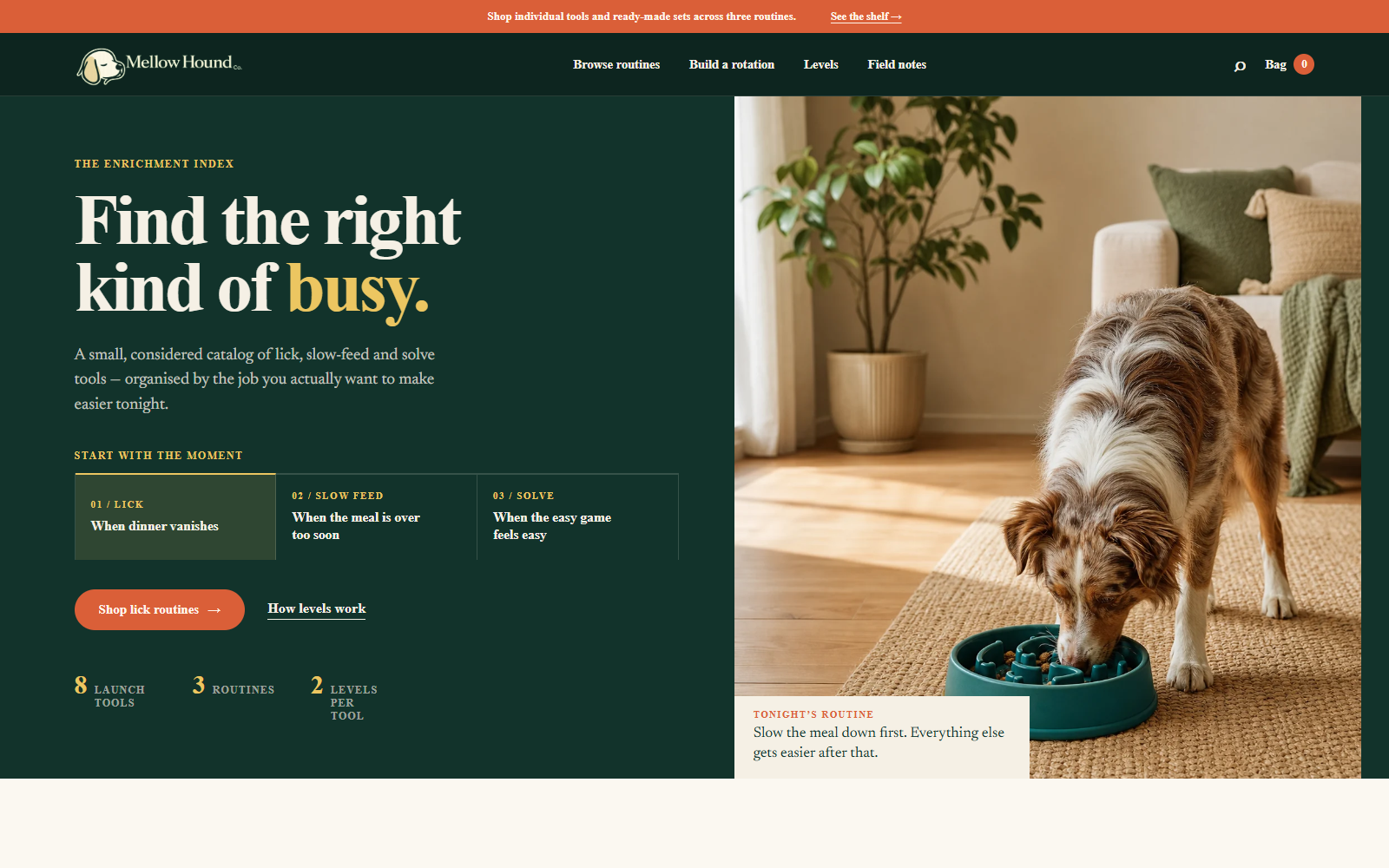 Mellow Hound Shopify storefront