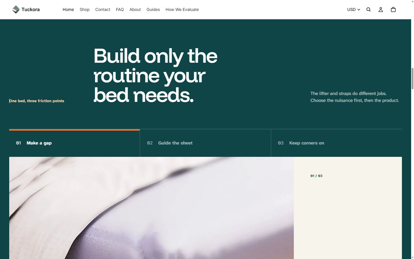 Routine Builder в Shopify-магазине Tuckora